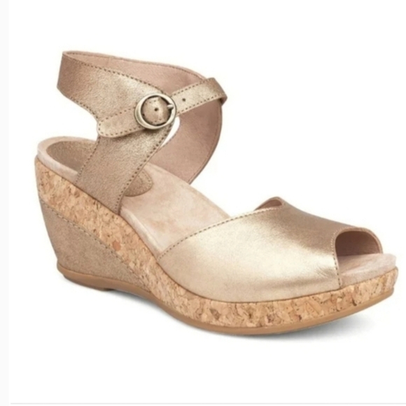 Dansko Charlotte cork grain leather sandals - Picture 1 of 10